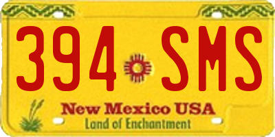 NM license plate 394SMS