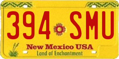 NM license plate 394SMU