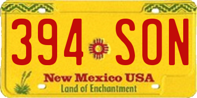 NM license plate 394SON