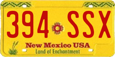 NM license plate 394SSX