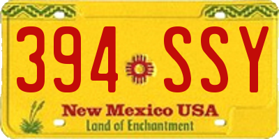 NM license plate 394SSY