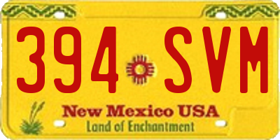 NM license plate 394SVM