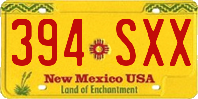 NM license plate 394SXX