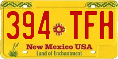 NM license plate 394TFH