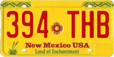 NM license plate 394THB