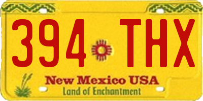 NM license plate 394THX