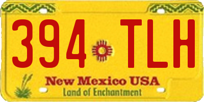 NM license plate 394TLH