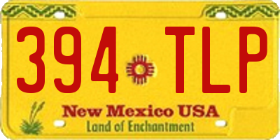 NM license plate 394TLP