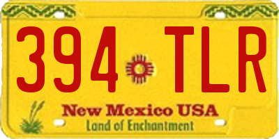 NM license plate 394TLR