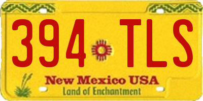 NM license plate 394TLS