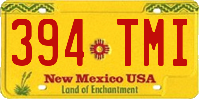 NM license plate 394TMI