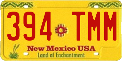 NM license plate 394TMM