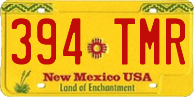 NM license plate 394TMR
