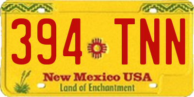 NM license plate 394TNN
