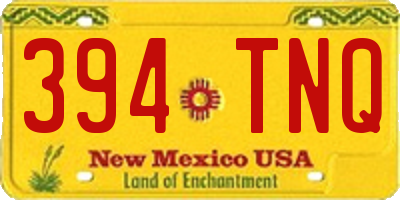 NM license plate 394TNQ