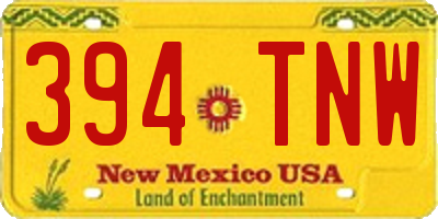 NM license plate 394TNW