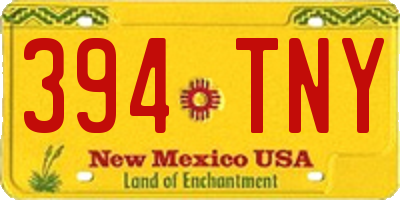 NM license plate 394TNY