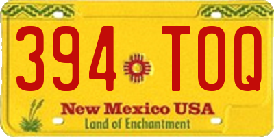NM license plate 394TOQ