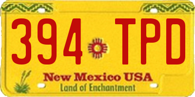 NM license plate 394TPD
