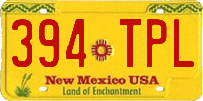 NM license plate 394TPL