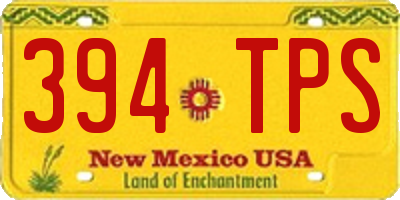 NM license plate 394TPS