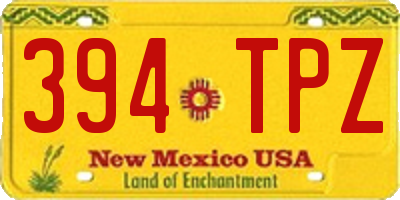 NM license plate 394TPZ