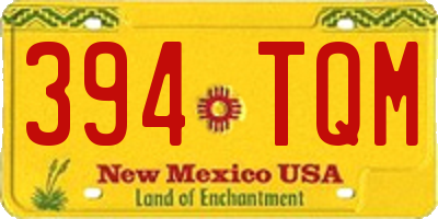 NM license plate 394TQM