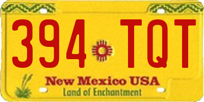 NM license plate 394TQT