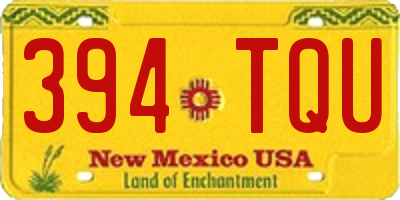 NM license plate 394TQU