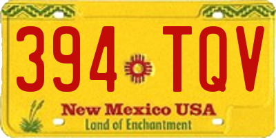 NM license plate 394TQV
