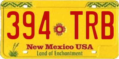 NM license plate 394TRB
