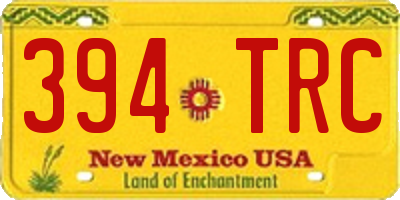 NM license plate 394TRC
