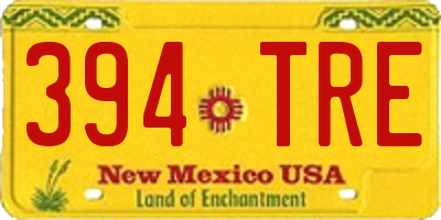 NM license plate 394TRE