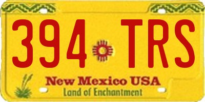 NM license plate 394TRS