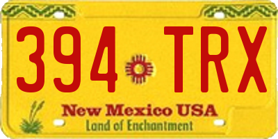 NM license plate 394TRX