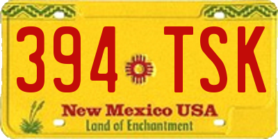 NM license plate 394TSK