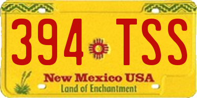 NM license plate 394TSS