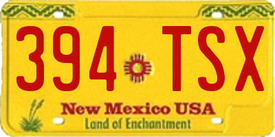 NM license plate 394TSX