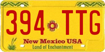 NM license plate 394TTG
