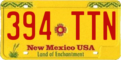 NM license plate 394TTN