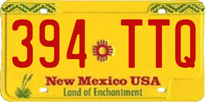 NM license plate 394TTQ