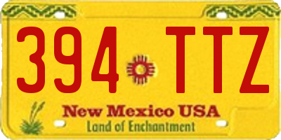 NM license plate 394TTZ
