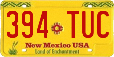 NM license plate 394TUC