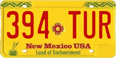 NM license plate 394TUR
