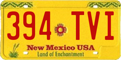 NM license plate 394TVI