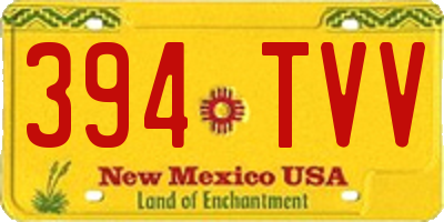 NM license plate 394TVV