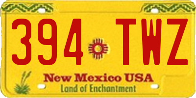 NM license plate 394TWZ