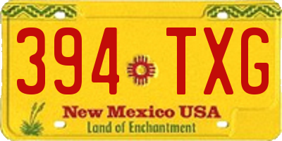 NM license plate 394TXG
