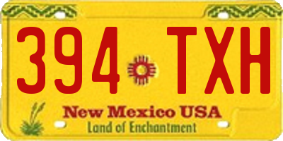 NM license plate 394TXH