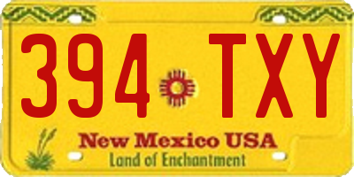 NM license plate 394TXY